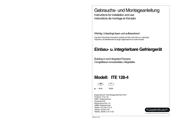 Küppersbusch ITE 128-4 Manuel du propriétaire | Fixfr