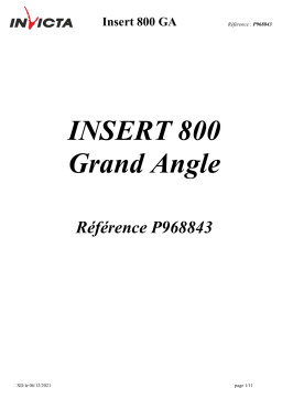Invicta Turbo 800 Wide Angle Insert spécification