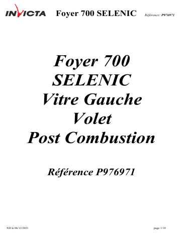 Invicta Selenic 700 Fireplace spécification | Fixfr