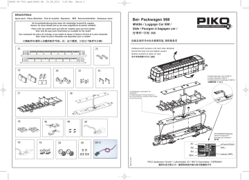 PIKO 40681 N BR998 Trailer/Baggage Car DB IV Manuel utilisateur | Fixfr