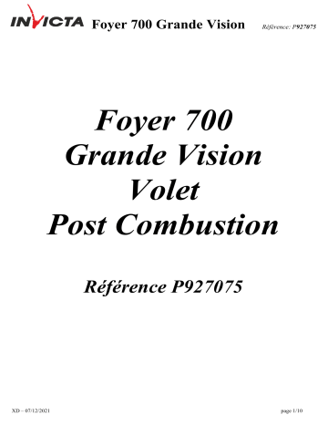 Invicta 700 Wide Vision Fireplace spécification | Fixfr