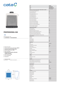 Cata PROFESSIONAL 500 Hood Manuel utilisateur