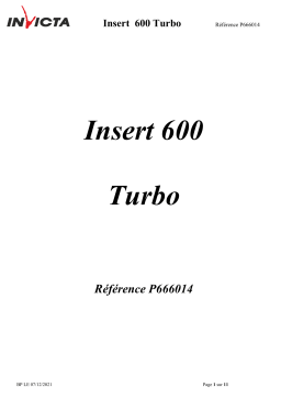 Invicta Turbo 600 Insert spécification