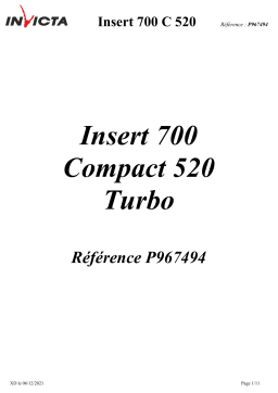 Invicta 700 Compact Insert spécification