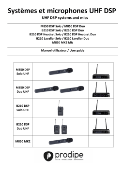 Prodipe UHF DSP AL21 PACK Duo Wireless mic Mode d'emploi