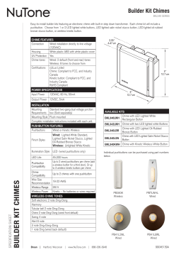 Broan BKL340KWH Line Voltage Wired Doorbell spécification