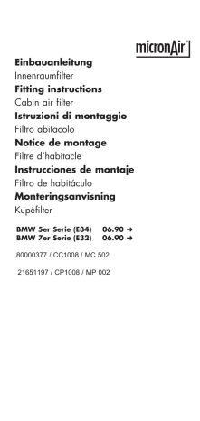 micronAir E34 Manuel utilisateur | Fixfr