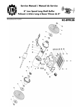 King Canada KC-899LSB 8'' LOW SPEED LONG SHAFT BUFFER Manuel utilisateur