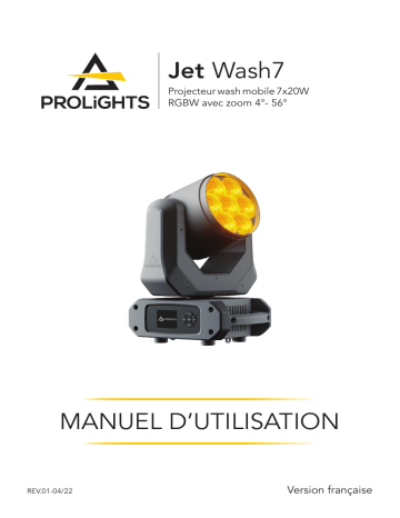 ProLights JETWASH7 Manuel utilisateur | Fixfr