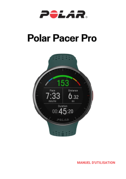Polar Pacer Pro Manuel utilisateur