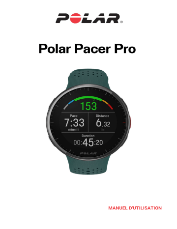 Polar Pacer Pro Manuel utilisateur | Fixfr