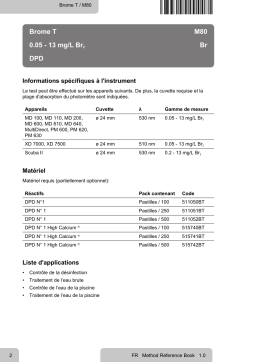 Lovibond Single Method M80 - Bromine T Manuel utilisateur