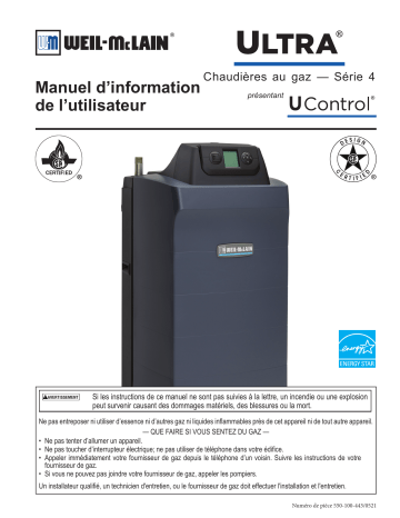 Weil-McLain Ultra S4 Gas Boiler Residential Manuel utilisateur | Fixfr