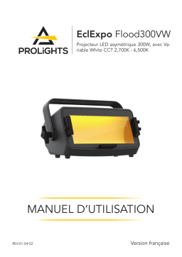 ProLights 300W asymmetric LED floodlight, Manuel utilisateur