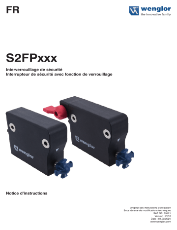 S2FP103 | S2FP003 | S2FP004 | S2FP102 | S2FP104 | S2FP002 | S2FP005 | S2FP006 | S2FP101 | Wenglor S2FP001 Guard Locking Device Electromechanic Mode d'emploi | Fixfr