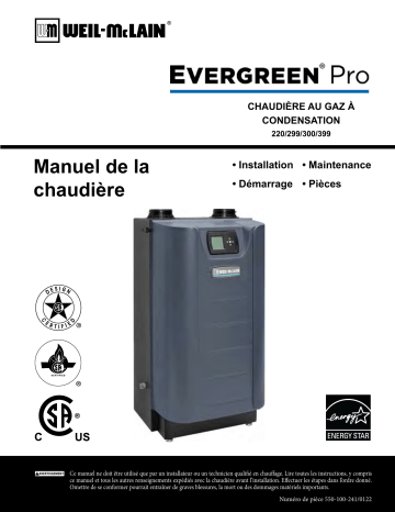 Weil-McLain Evergreen Pro Gas Boiler Residential Manuel utilisateur | Fixfr