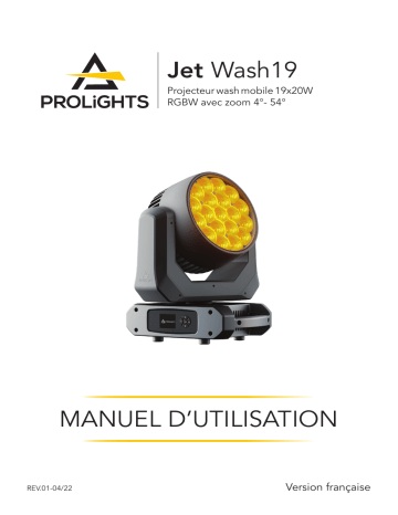 ProLights JETWASH19 Manuel utilisateur | Fixfr