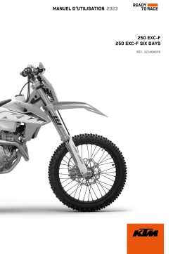 KTM 250 EXC-F 2023 Manuel du propriétaire