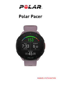 Polar Pacer Manuel utilisateur