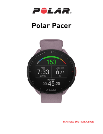 Polar Pacer Manuel utilisateur | Fixfr