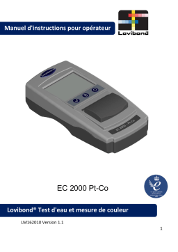 Lovibond EC 2000 Pt-Co Manuel utilisateur