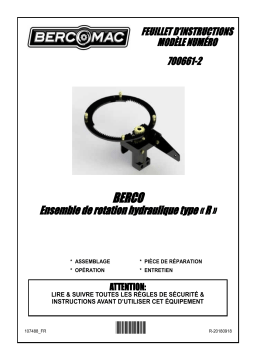 Bercomac 700661-2 HYDRAULIC ROTATION KIT Manuel du propriétaire