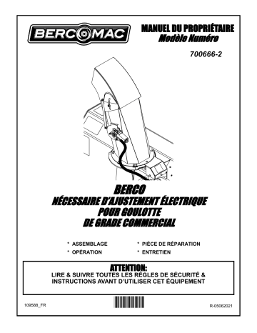 Bercomac 700666 Electric Deflector Kit Manuel du propriétaire | Fixfr