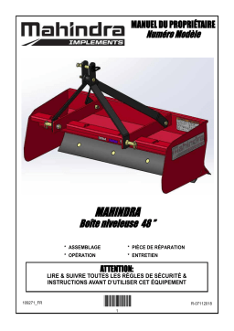 Bercomac BBSSTE4 Economical box scraper 48" Manuel du propriétaire