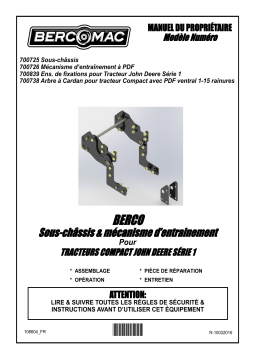 Bercomac 700839 Bracket kit Manuel du propriétaire