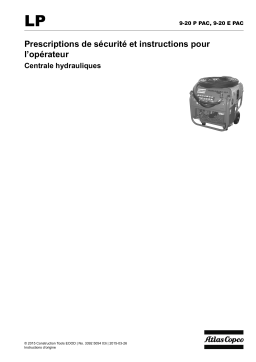 Atlas Copco LP 9-20 P PAC, LP 9-20 E PAC Manuel utilisateur