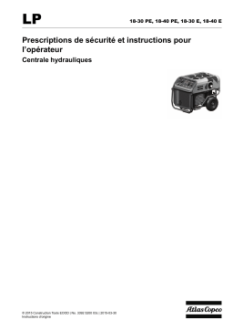 Atlas Copco LP 18-30 PE, 18-40 PE, 18-30 E, 18-40 E Manuel utilisateur