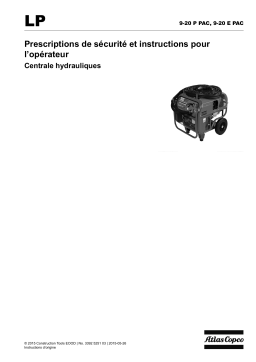 Atlas Copco LP 9-20 P, LP 9-20 E Manuel utilisateur