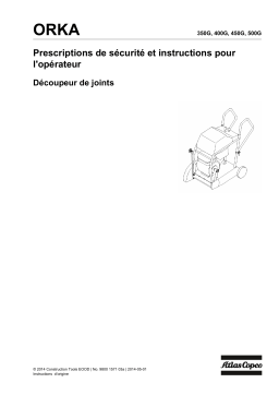 Atlas Copco ORKA 350G, 400G, 450G, 500G Manuel utilisateur