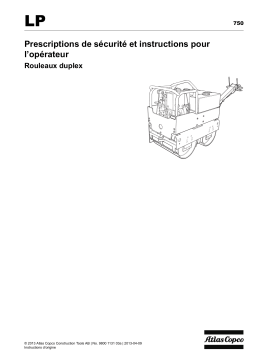 Atlas Copco LP 750 Manuel utilisateur