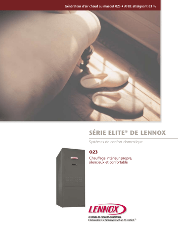 Lennox O23 Oil Furnace Manuel du propriétaire | Fixfr