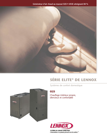 Lennox O25 Oil Furnace Manuel du propriétaire | Fixfr