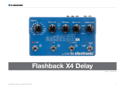 TC Electronic FLASHBACK X4 DELAY Manuel du propriétaire