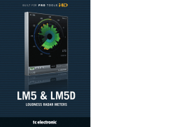 TC Electronic RADAR METER BUNDLE TDM Manuel du propriétaire