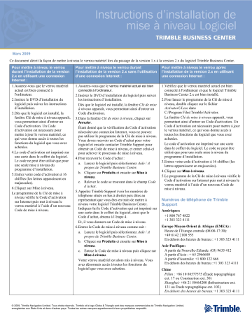 TRIMBLE Business Center Mode d'emploi | Fixfr