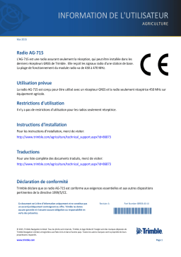 TRIMBLE AG-715 Integrated Radio Mode d'emploi