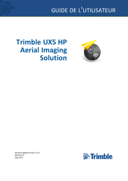 TRIMBLE UX5/UX5HP,UX5 HP Aerial Imaging Solution Mode d'emploi