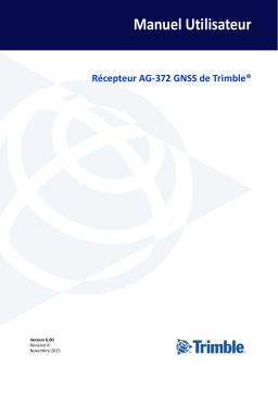 TRIMBLE AG-372 GNSS Receiver Mode d'emploi