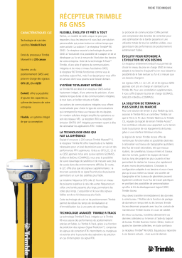 TRIMBLE R6 GNSS Fiche technique