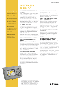 TRIMBLE CU Controller Fiche technique