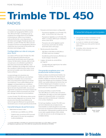 TRIMBLE 450 SERIES Fiche technique | Fixfr