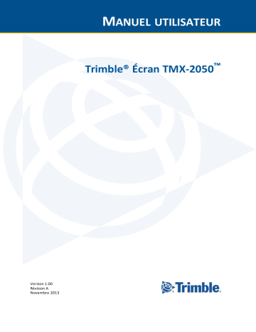 TRIMBLE TMX-2050 Display Mode d'emploi | Fixfr