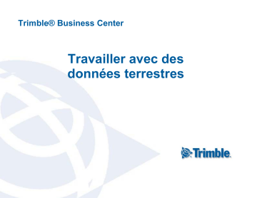 TRIMBLE Business Center Mode d'emploi | Fixfr