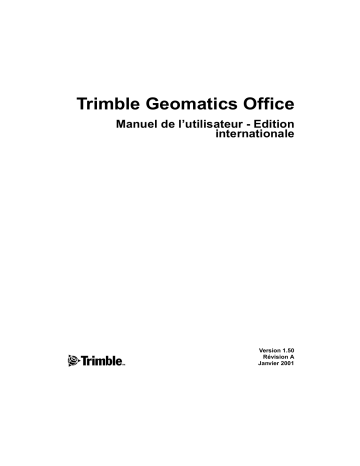 TRIMBLE Geomatics Office Mode d'emploi | Fixfr