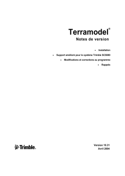 TRIMBLE Terramodel Mode d'emploi