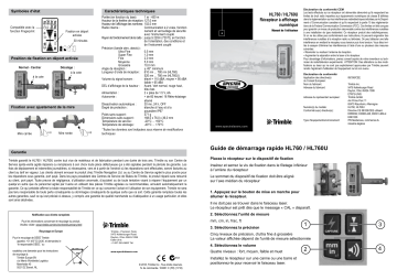 TRIMBLE HL760 Mode d'emploi | Fixfr